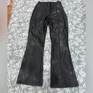 Never worn size Small vegan leather flare pants Abercrombie & Fitch